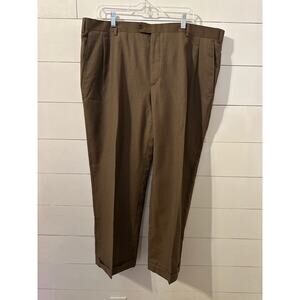 Santorelli Luxury Surge Men’s Pleat Trouser 42X26 Color Tobacco Made in Italy